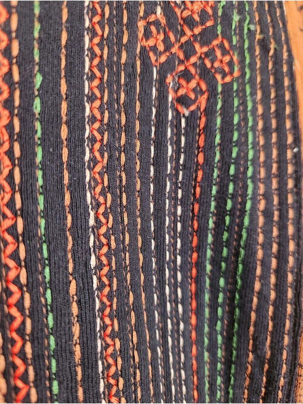 VINTAGE CHICO'S 90s ART TO WEAR KANTHA EMBROIDERED COTTON JACKET S/M SIZE 1 - Picture 5 of 11